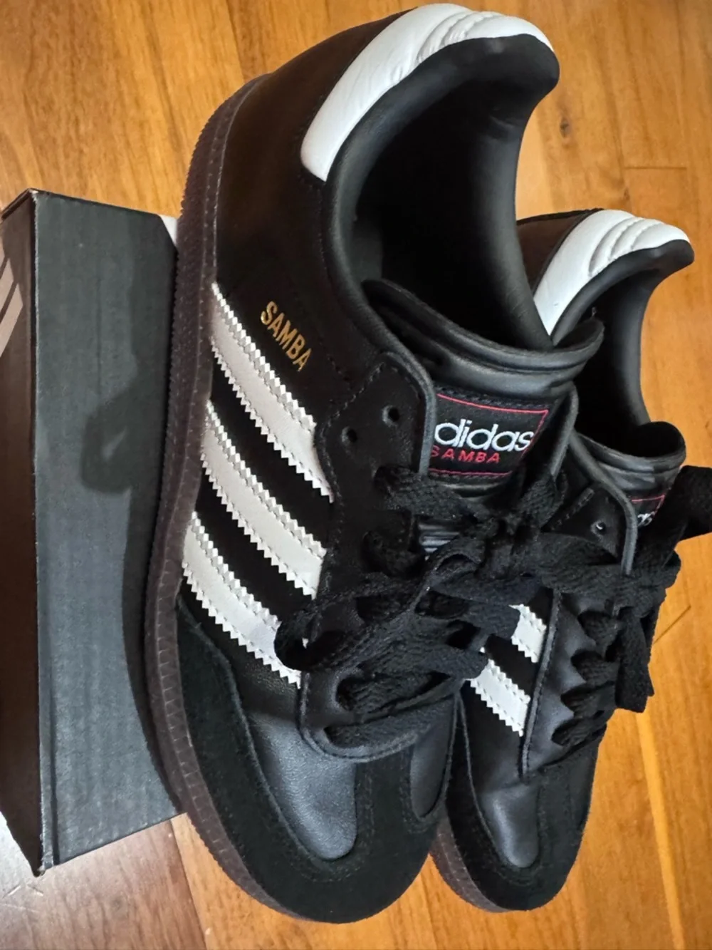 adidas Samba Black with White Stripes Sneakers